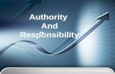 Authority & responsibility