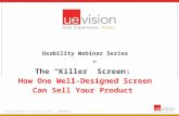 UEVision Presents The "Killer" Screen: How One Well-Designed Screen Can Sell Your Product