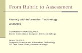 Fluency with Information Technology: From rubric to Assessment