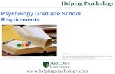 Psychology Graduate School Requirements