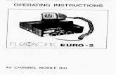 Eurosonic Euro-2 CB radio user instruction manual