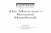 Eastman SOM - Musician's Resume Handbook