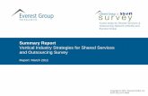 Summary Report: Vertical Industry Strategies for Shared Services and Outsourcing Survey