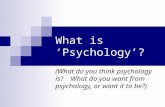 What is psychology 2011 version