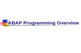 Abap programming overview