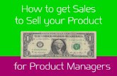Sales enablement for Product Managers