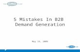 Top 5 Mistakes in Demand Generation