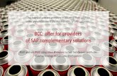 BCC: offer for providers of SAP complementary solutions