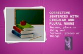 Corrective sentences with singular and plural nouns