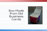 Recycle Outdated Business Cards and Make a Box