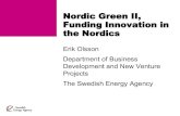 Funding Innovation in the Nordics - Erik Olsson - Swedish Energy Agency - April 2010