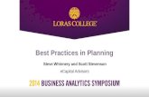 Loras College 2014 Business Analytics Symposium | Steve Whinnery and Scott Stevenson:  Best Practices in Planning