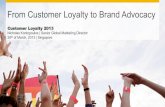 From Customer Loyalty to Brand Advocacy