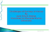 Challenges of surveys in kenya  presentation by jack abebe