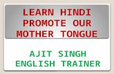 Learn hindi promote our mother tongue