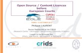EOLE / OWF 12 - Foss licences before courts in europe-philippe laurent (eole2012)