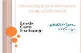 Increasing brand awareness using social media