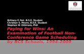 Football non-conference scheduling by BCS schools