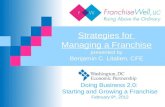 Doing Business in DC | Starting and Growing a Franchise | Strategies for Managing a Franchise