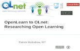 OpenLearn to OLnet:  Researching Open Learning