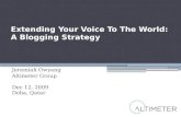 Blogging Strategy Extending Your Voice To The World