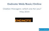 Endnote workshop may 2014