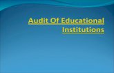 Audit of Educational Institutions