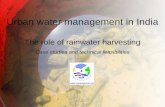Water management in India- Role of rainwater harvesting
