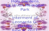 Interment of leonarda galvez