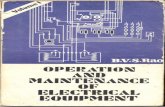 OPERATION AND MAINTENANCE OF ELECTRICAL EQUIPMENT (Volume I)