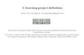 E learning project definition