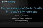 The Importance of Social Media in Today's Environment