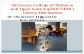 Botswana College of Distance and Open Learning Library Orientation-Maun
