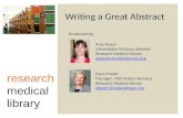 Making Your Research Findable: Writing a great abstract