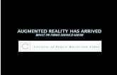 Augmented Reality Has Arrived: What PR Firms Should Know