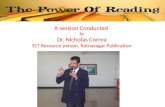 The power of reading - Session by  Dr. Nicholas Correa