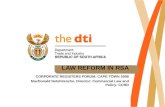 Department of Trade and Industry (DTI) Presentation CRF 2009
