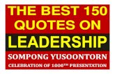 The Best 150 Quotes On Leadership!!!