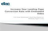 Increase your landing page conversion rate with embedded video