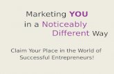Claim Your Place in the World of Successful Entrepreneurs