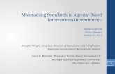 Maintaining Standards in Agency-Based International Recruitment - Region XI