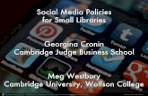 Developing a social media policy for small libraries by Georgina Cronin and Meg Westbury