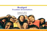 Aim 2013  budget process- trustees orientation