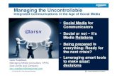 Managing the uncontrollable - Integrated Communications in the Age of Social Media;