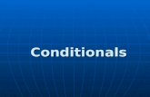 Conditionals 0, 1 and 2