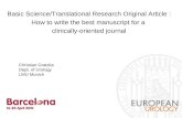 The Platinum Journal Basic Science/Translational Research ...