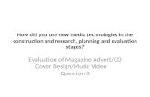 Evaluation for media project q3