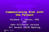 2009 Villforth Lecture, CRCPD Annual Meeting, Columbus Ohio