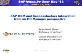 SAPience.be User Day 13 - Keneos - SAP HCM and SuccessFactors integration