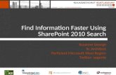 Find Information Faster Using SharePoint 2010 Search